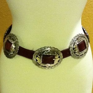 Brighton Sunflower Concho Slider Leather Belt